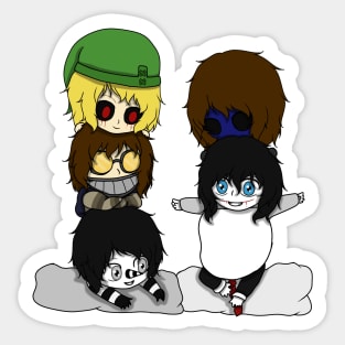 creepypasta boys chibi Sticker